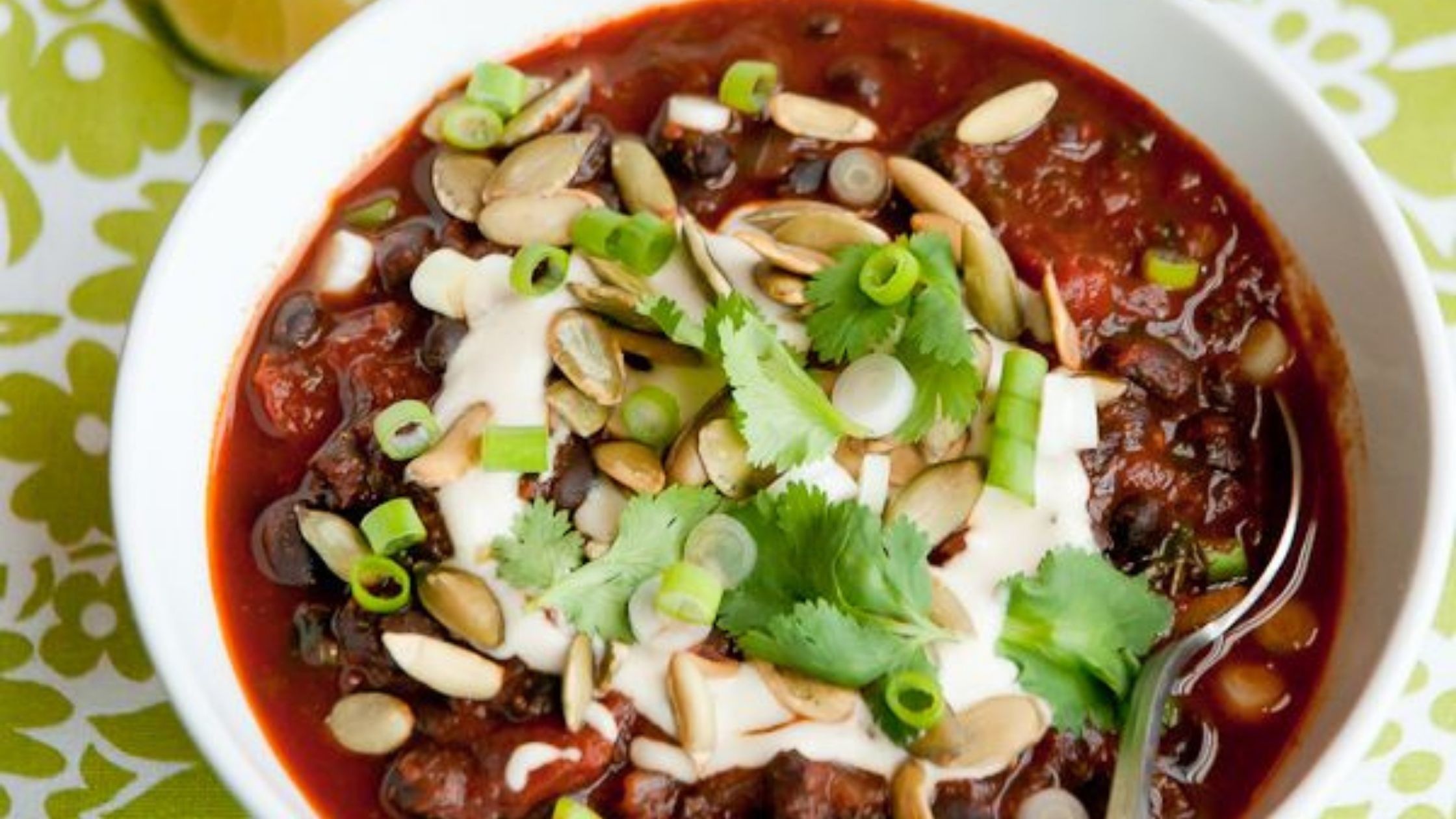 Vegan Kale and Black Bean Chili